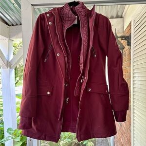 Nautica Soft Shell Fall Jacket in Burgundy